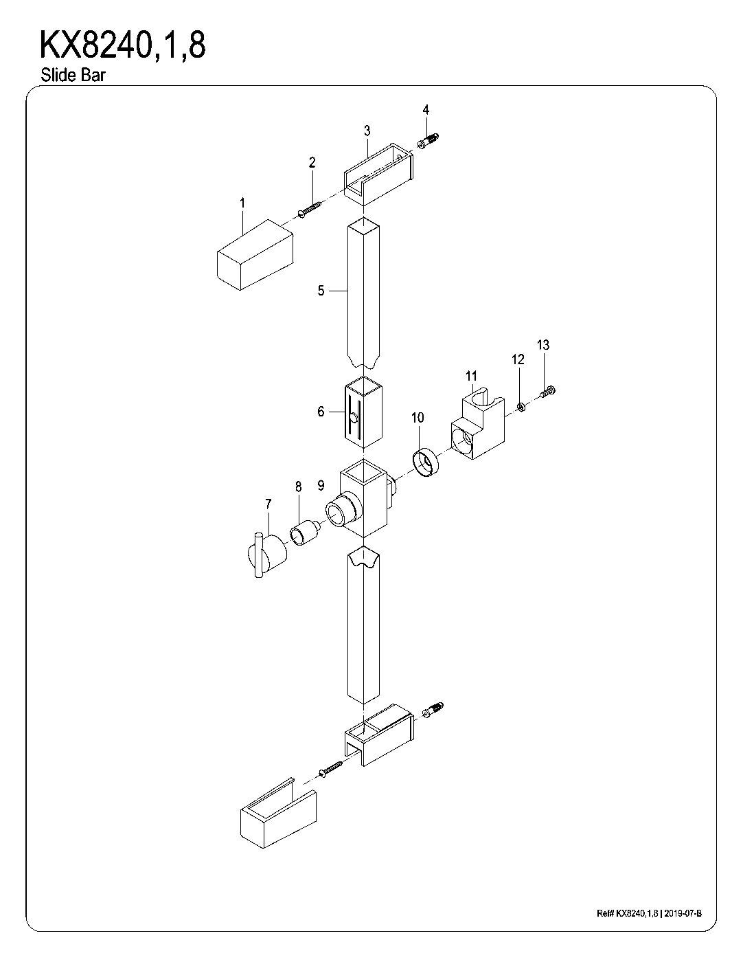 Claremont KX8240 exploded parts diagram