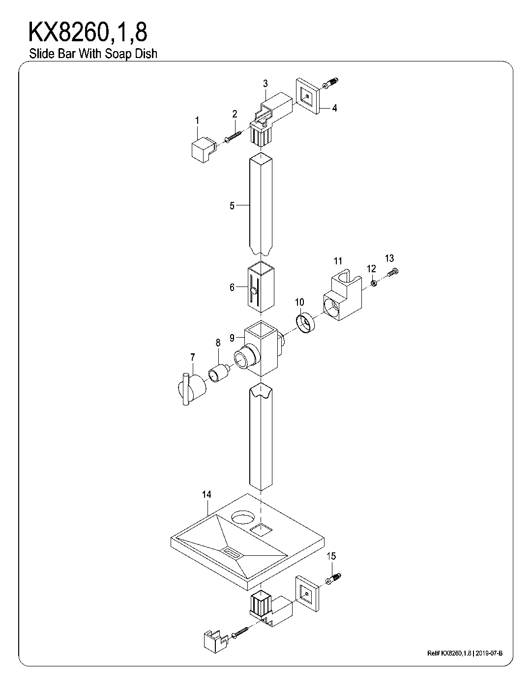 Claremont KX8260 exploded parts diagram