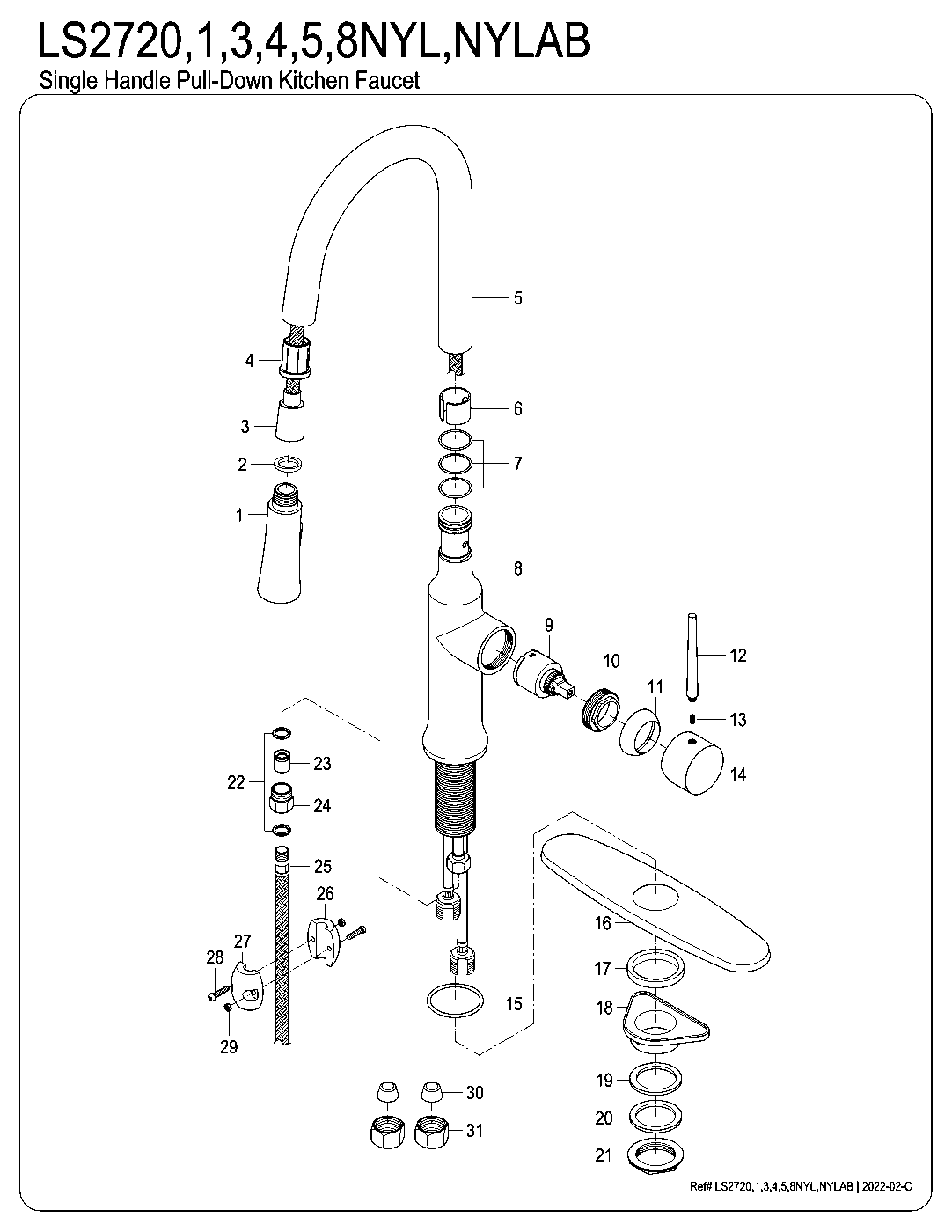 New York LS2720NYL exploded parts diagram