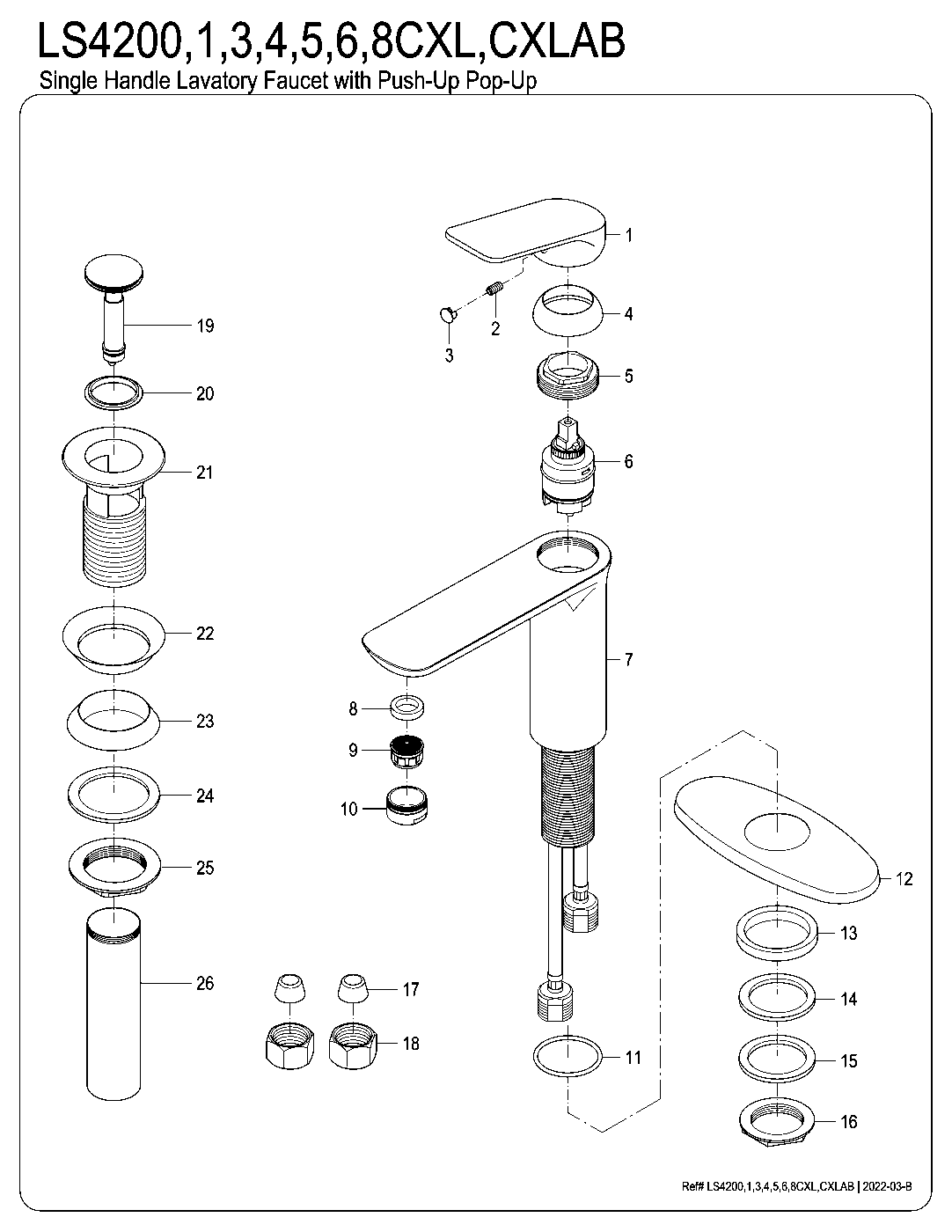 Frankfurt LS4200CXL exploded parts diagram