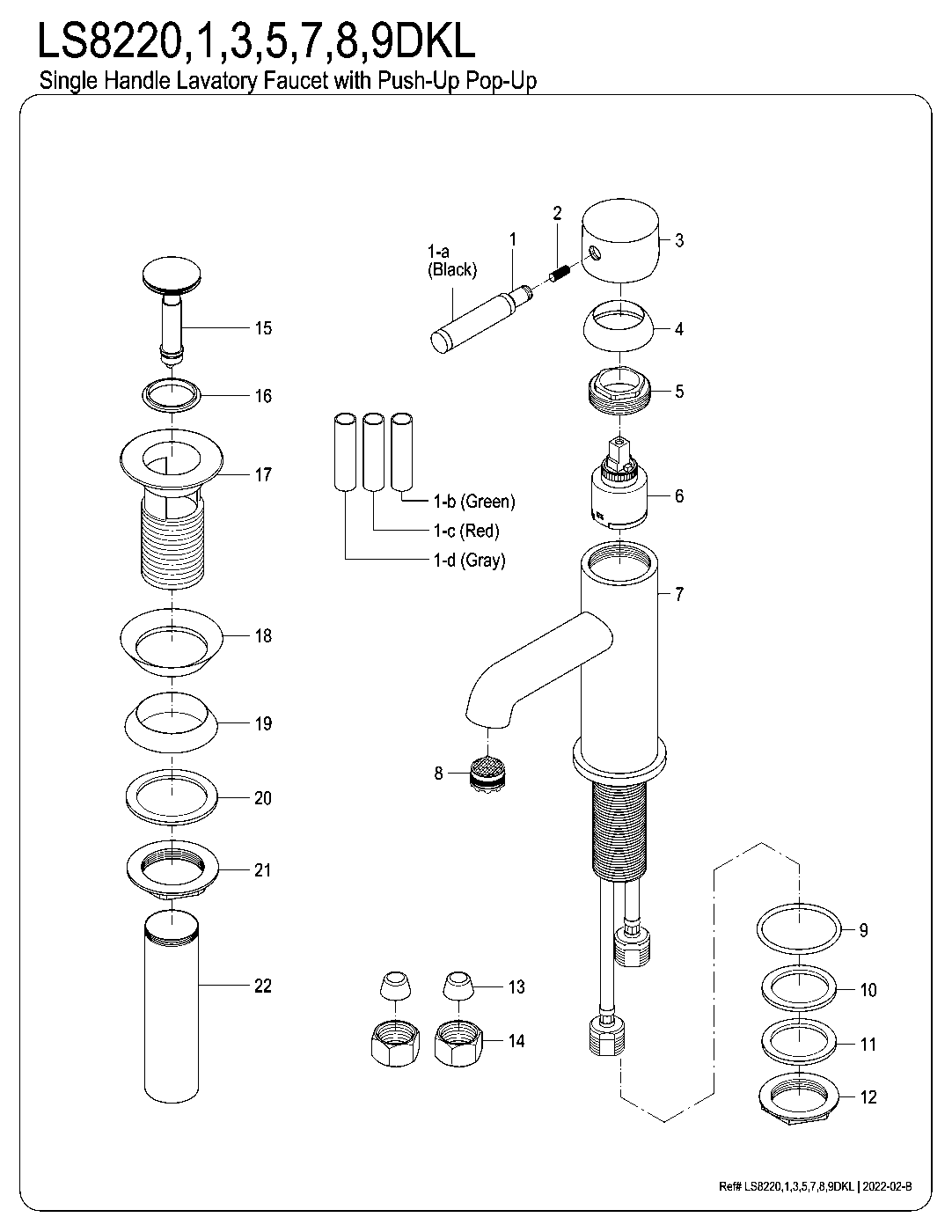 Kaiser LS8220DKL exploded parts diagram