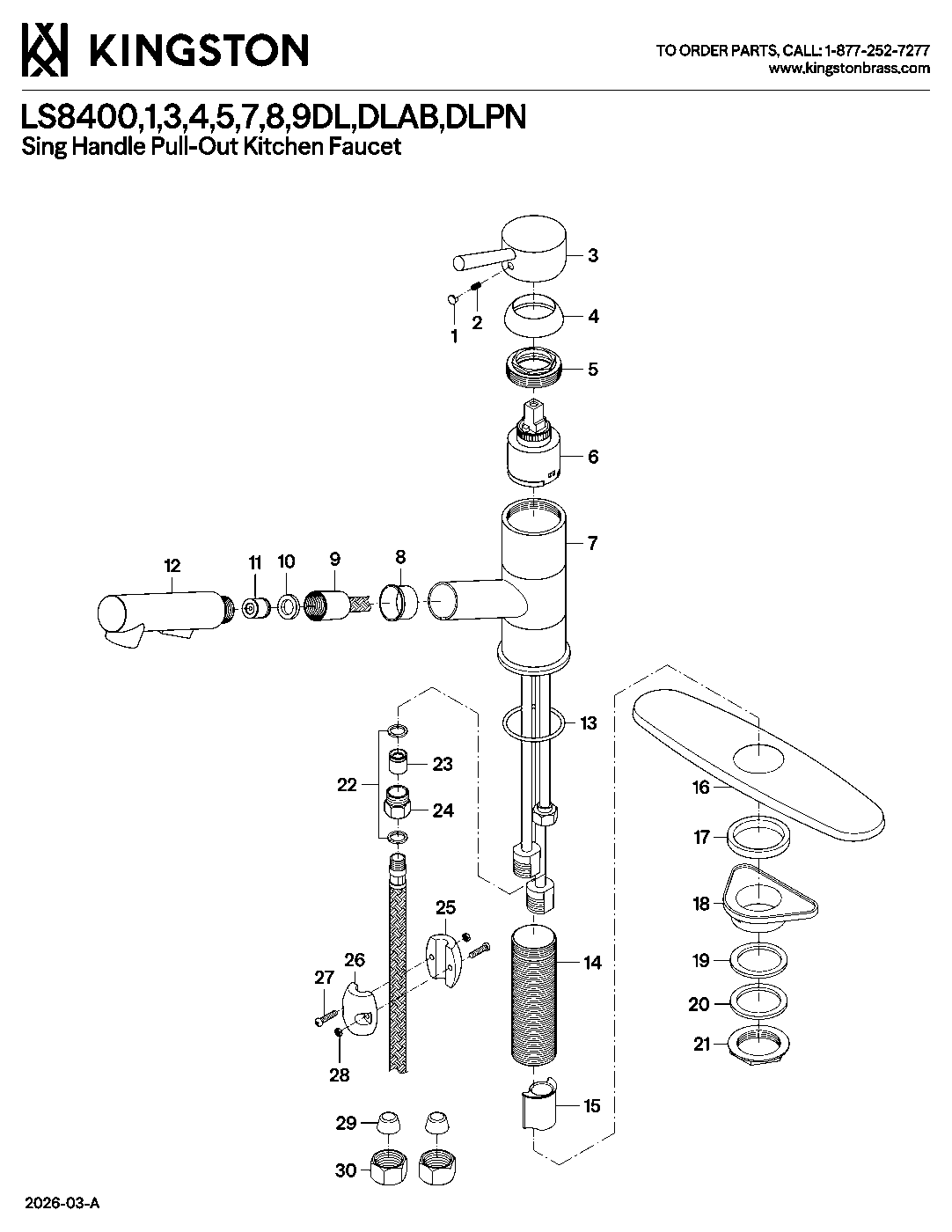 Concord LS8400DL exploded parts diagram