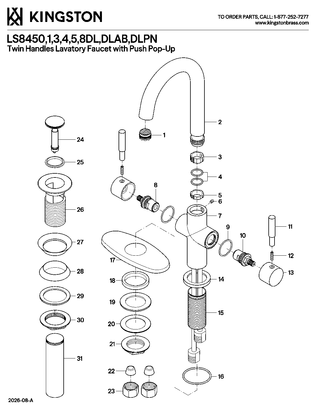 Concord LS8450DL exploded parts diagram
