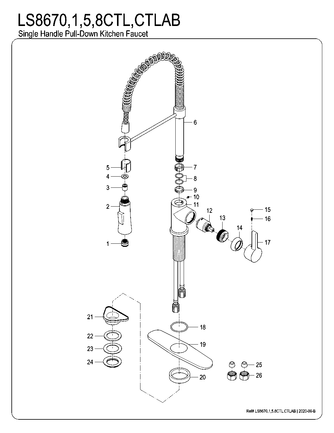 Continental LS8670CTL exploded parts diagram