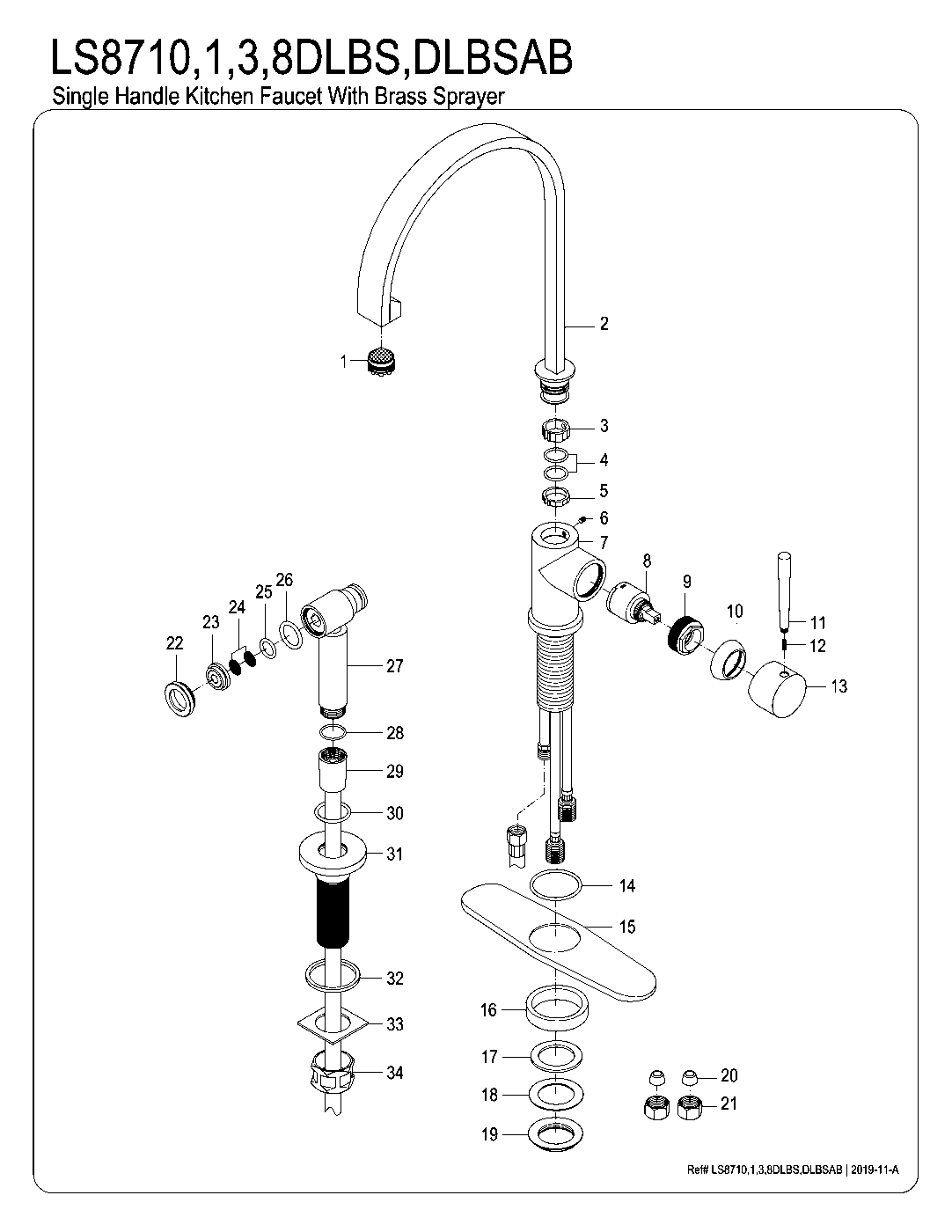 Concord LS8710DLBS exploded parts diagram
