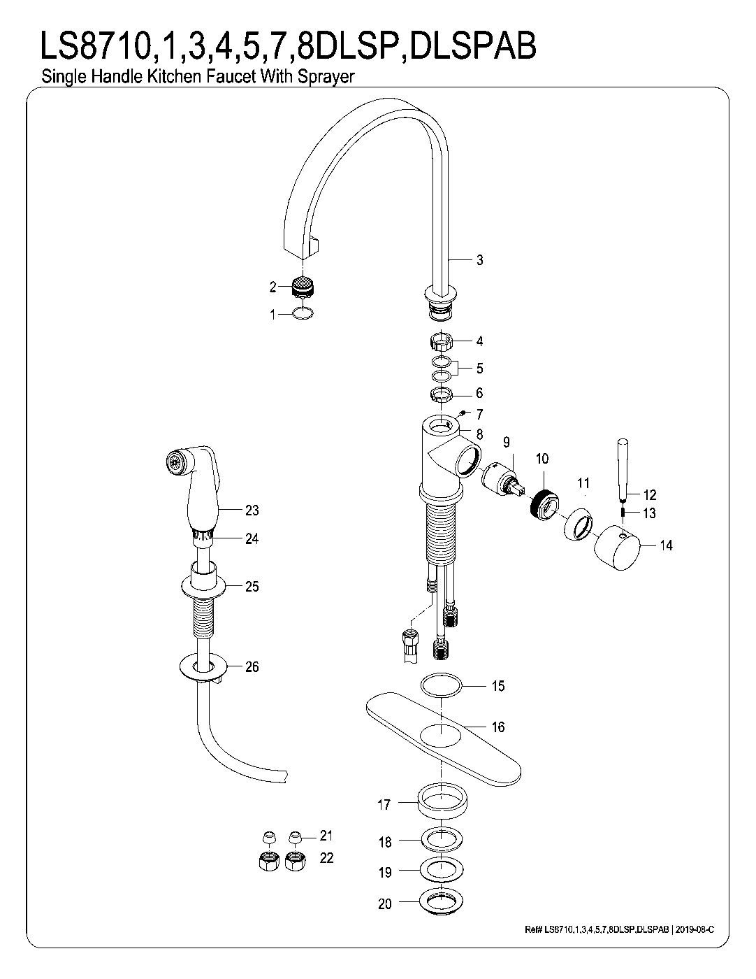 Concord LS8710DLSP exploded parts diagram
