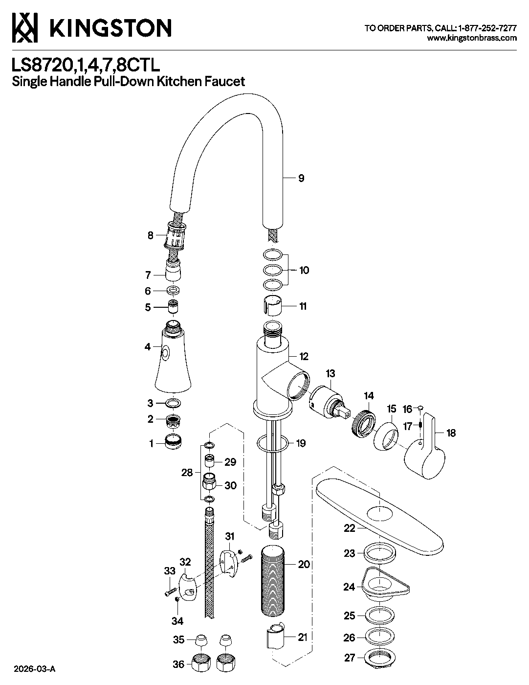 Continental LS8720CTL exploded parts diagram