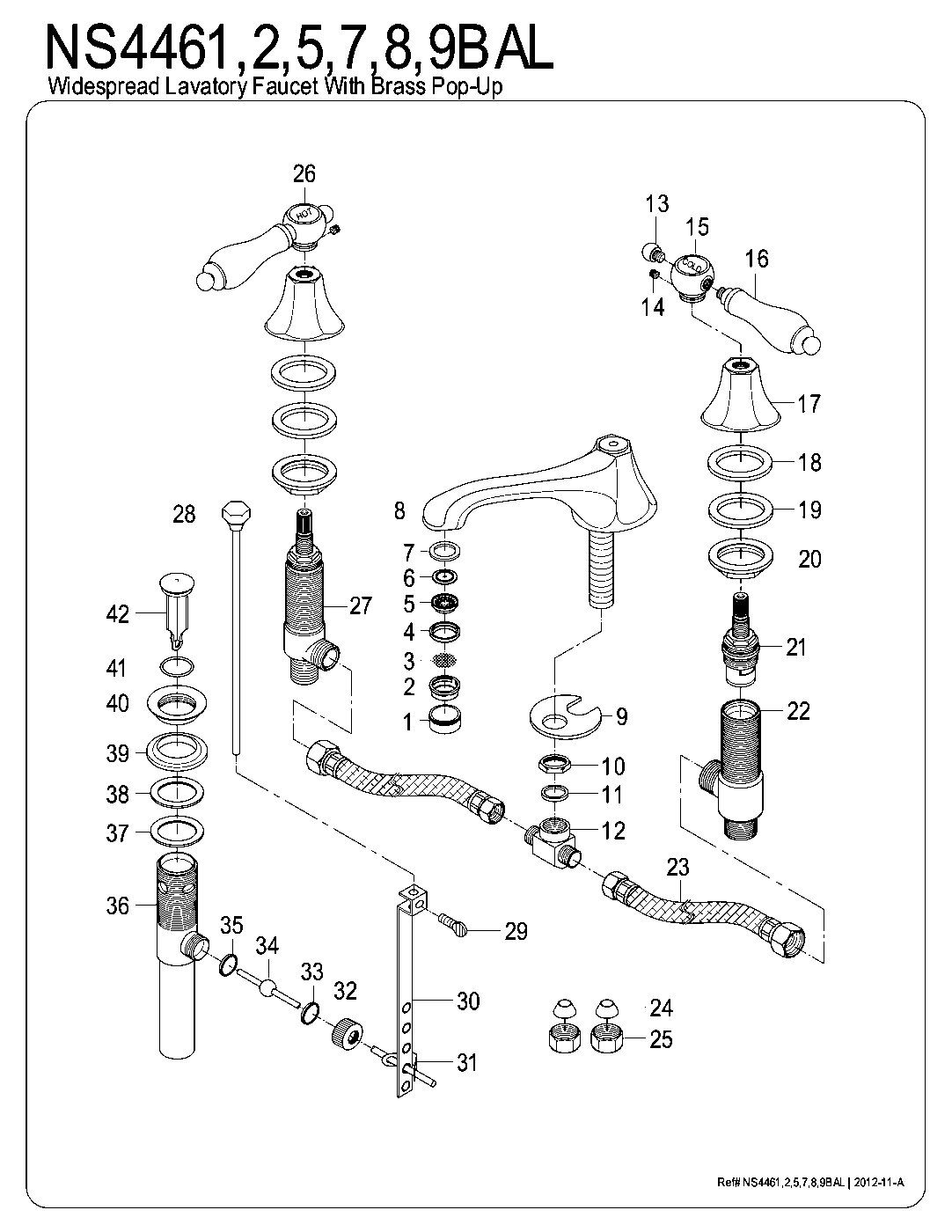 Kingston Brass NS4469BAL exploded parts diagram
