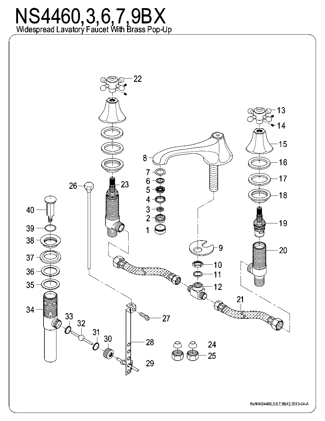 Water Onyx NS4460BX exploded parts diagram