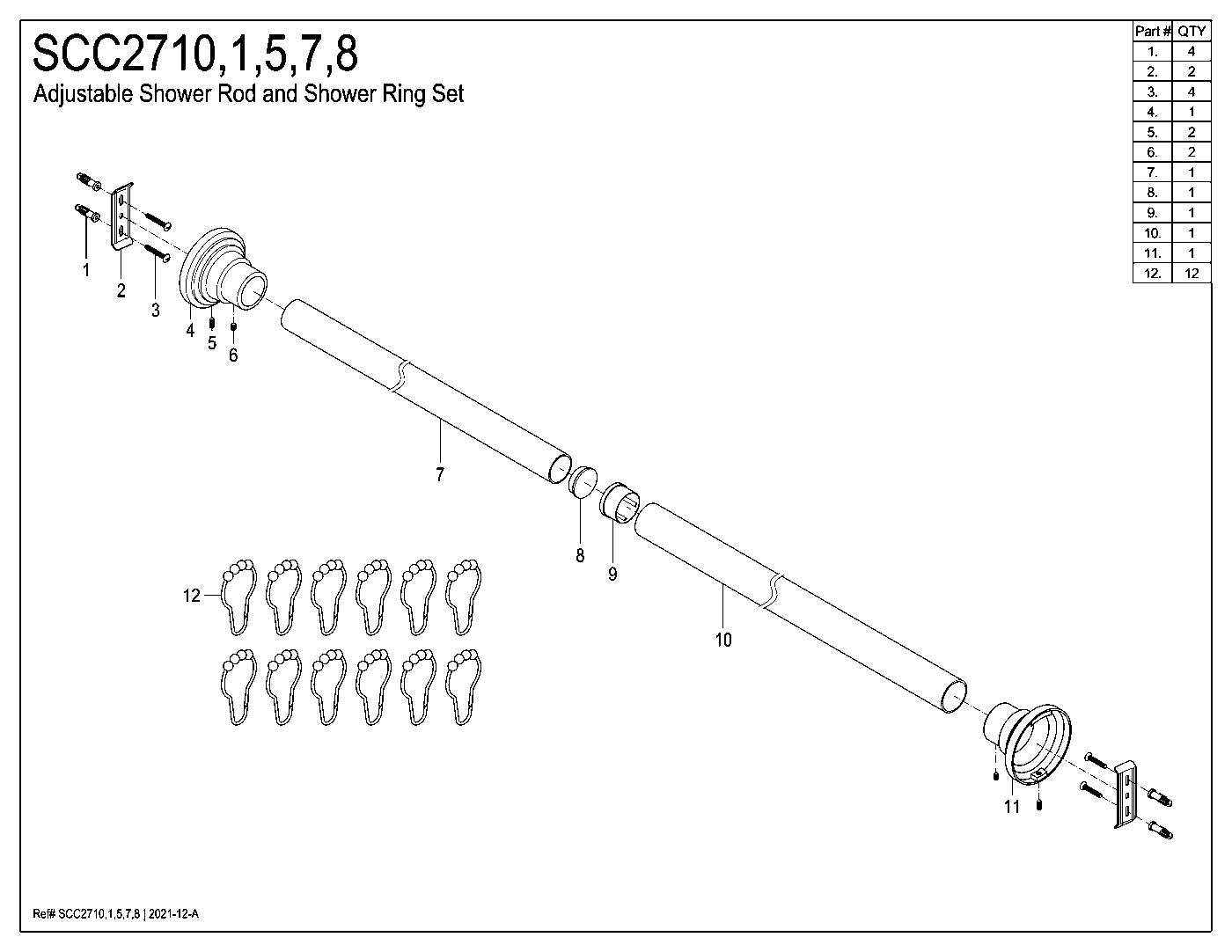 Edenscape SCC2710 exploded parts diagram