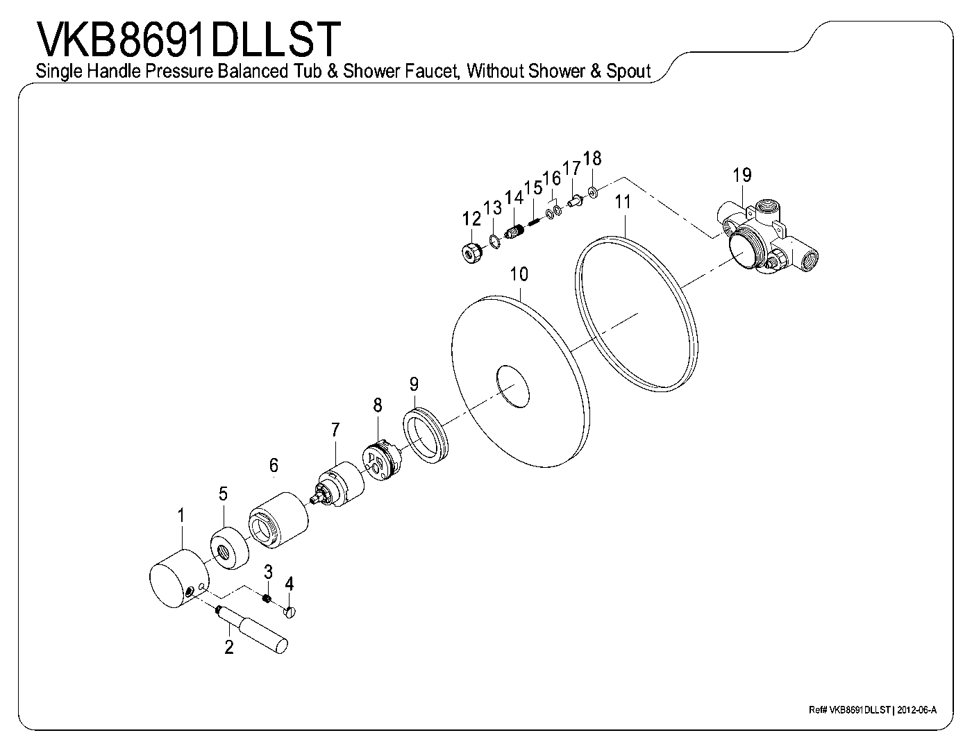Concord VKB8691DLLST exploded parts diagram