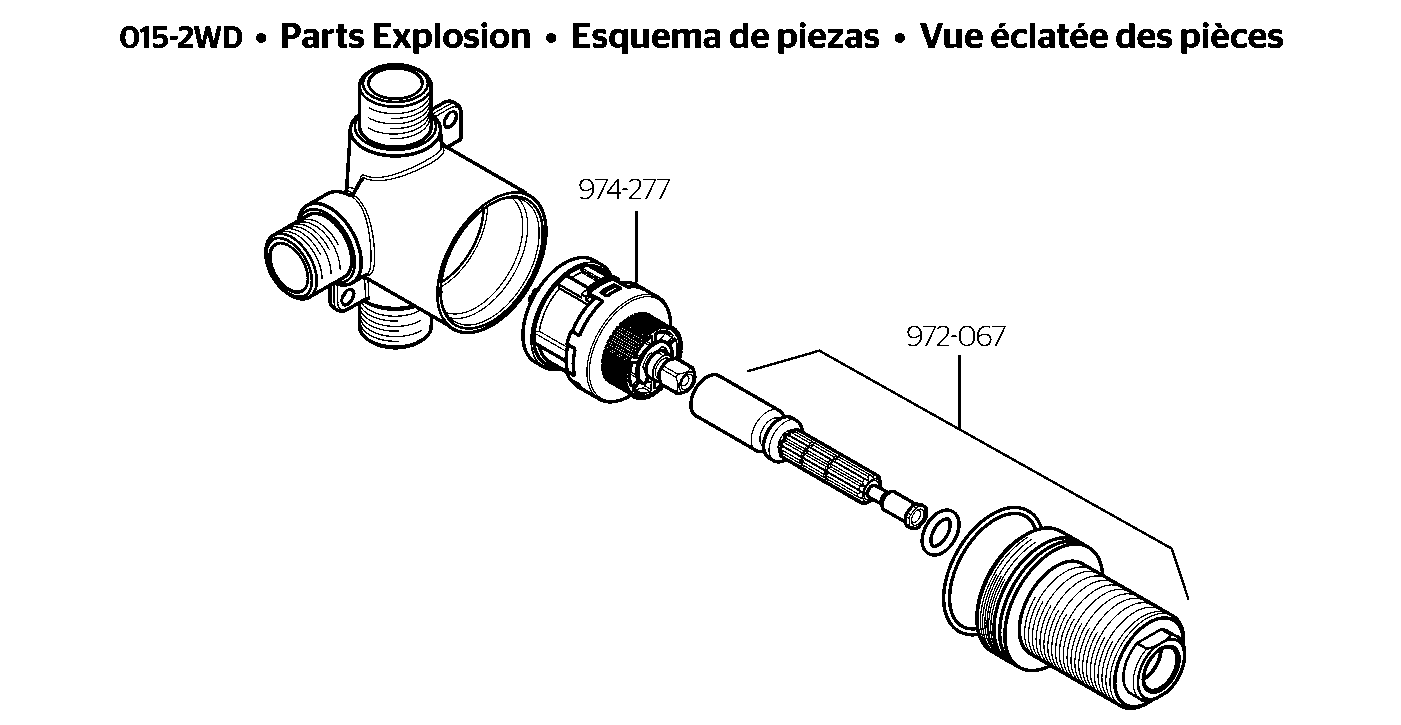 Pfister Diverter Valve exploded parts diagram