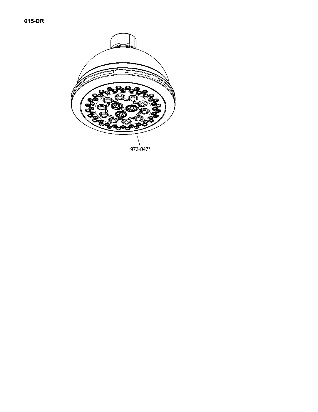 Dream Multifunction Showerhead parts diagram