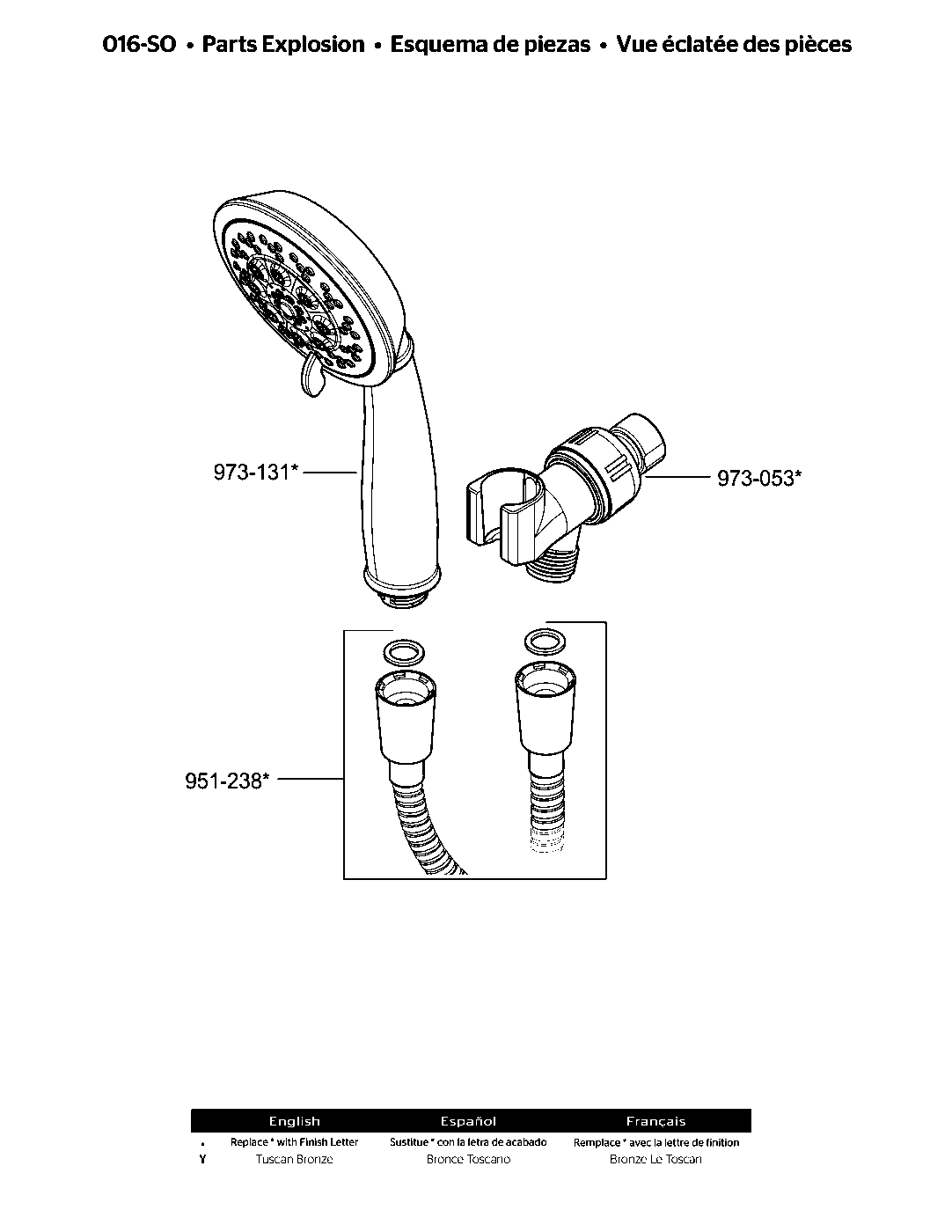 Solita Multifunction Handheld Shower parts diagram