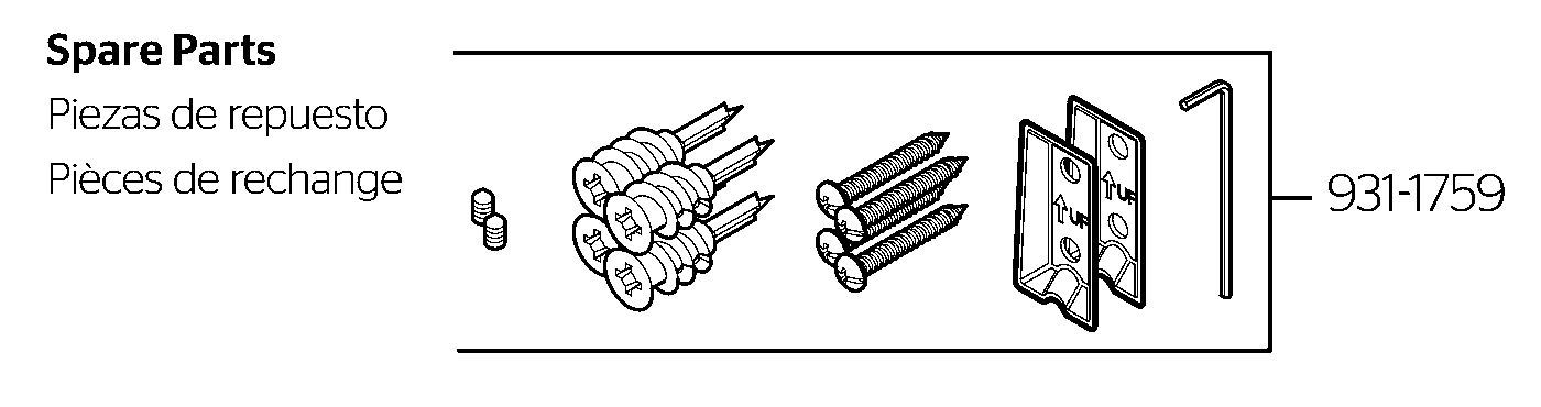 Deckard Toilet Paper Holder exploded parts diagram