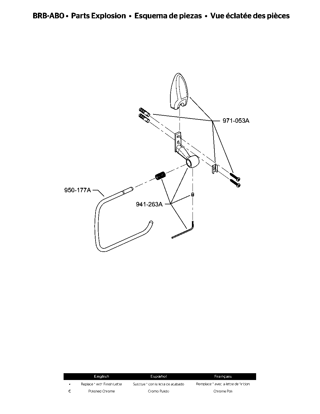 Arles Towel Ring parts diagram