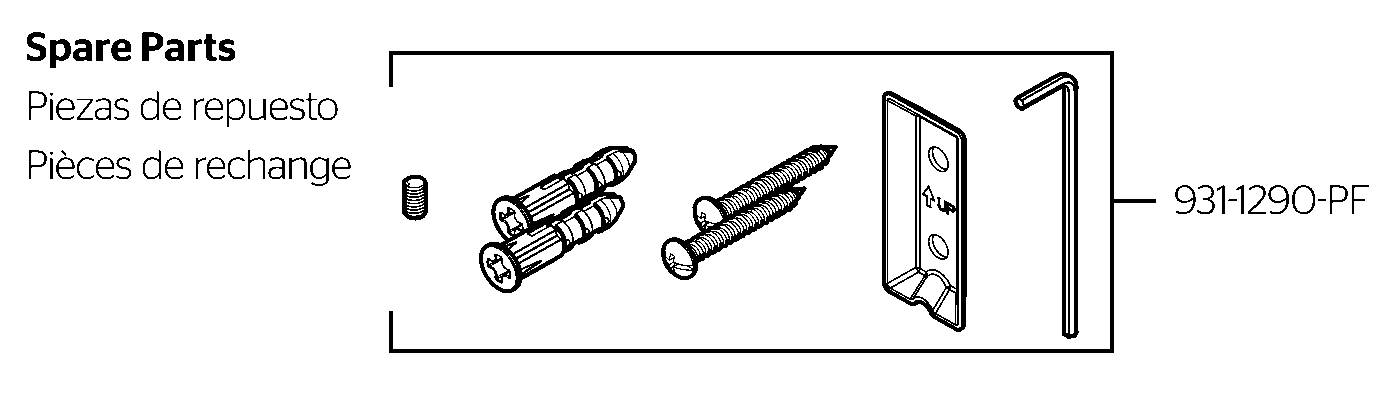 Breckenridge Bathroom Accessories Kit parts diagram