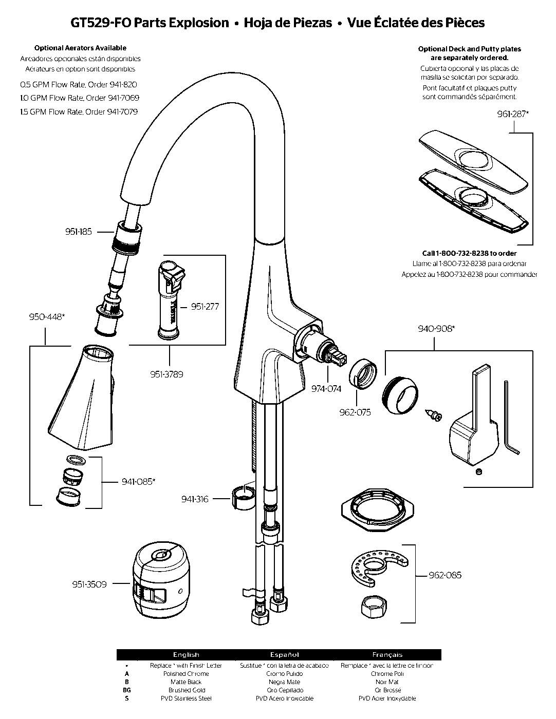Frontera 1-Handle Pull-Down Kitchen Faucet exploded parts diagram