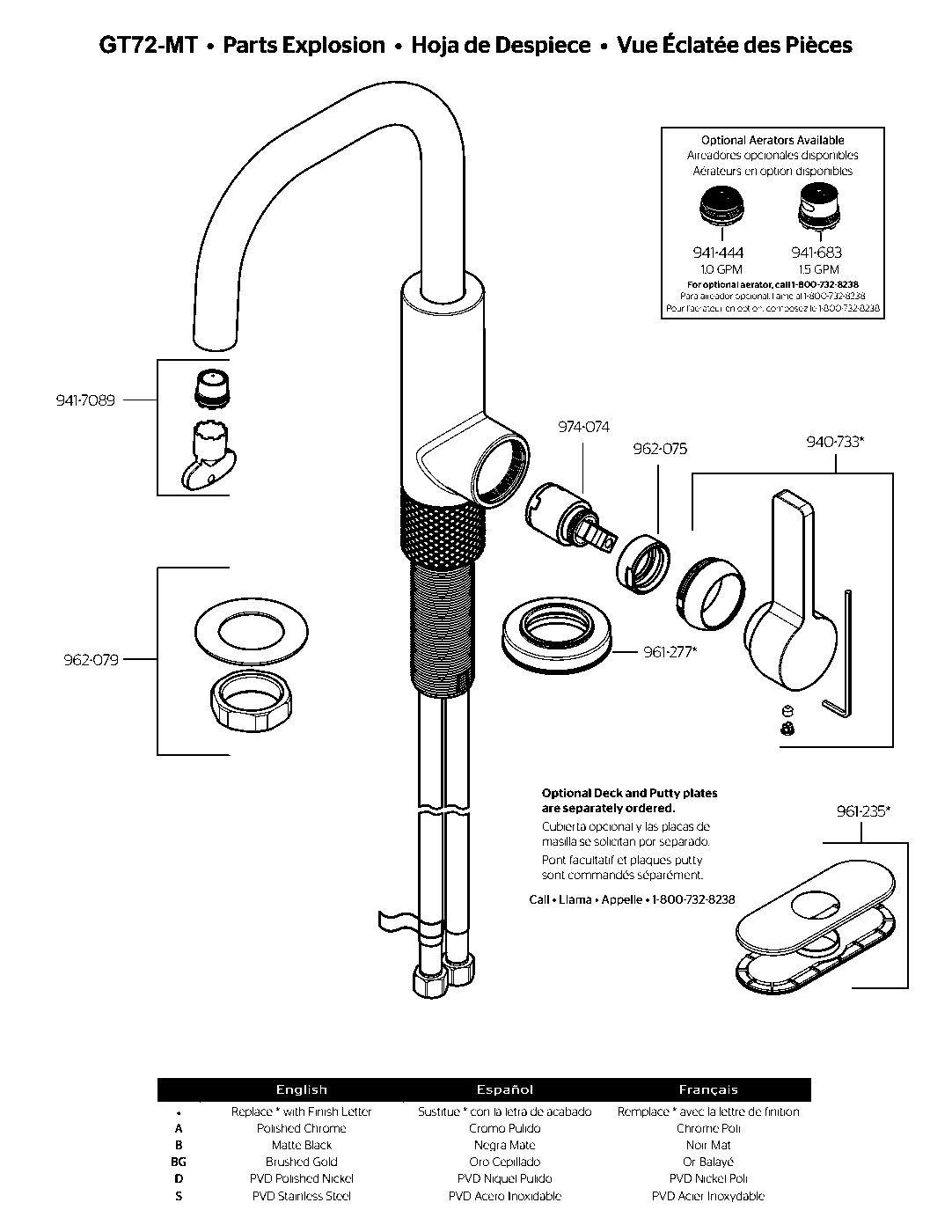 Montay 1-Handle Bar & Prep Faucet exploded parts diagram