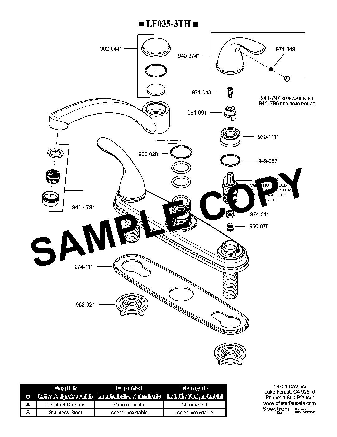 Delton 2-Handle Kitchen Faucet parts diagram