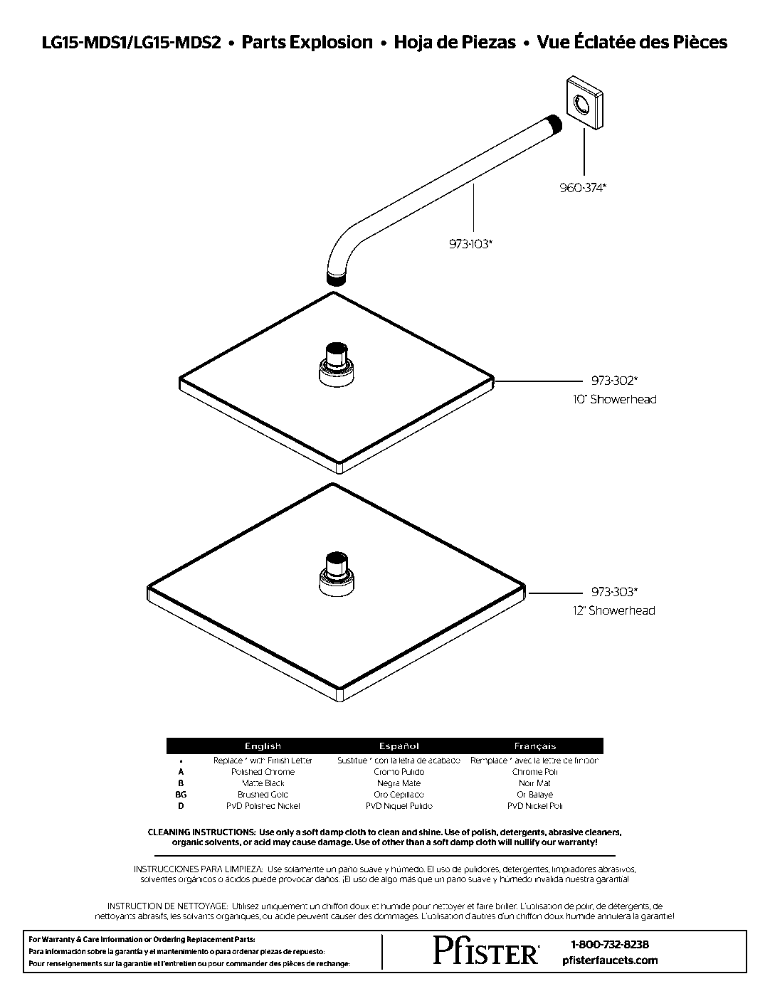 Verve Single Function Raincan Showerhead parts diagram