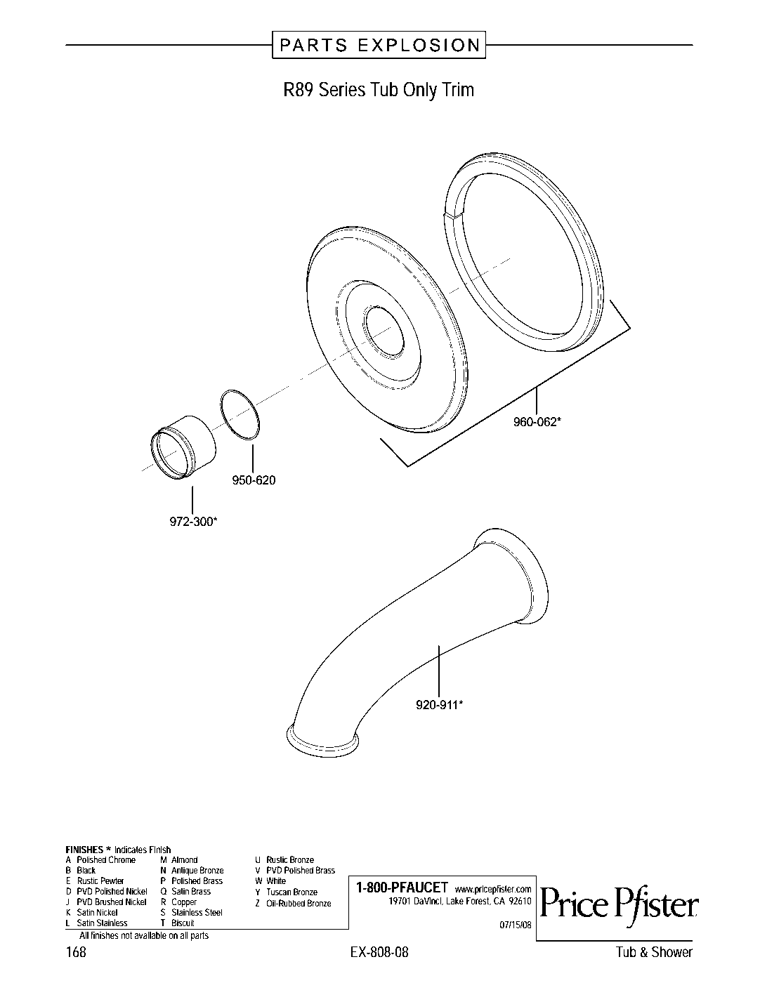 Portland Valve Only Trim Kit parts diagram