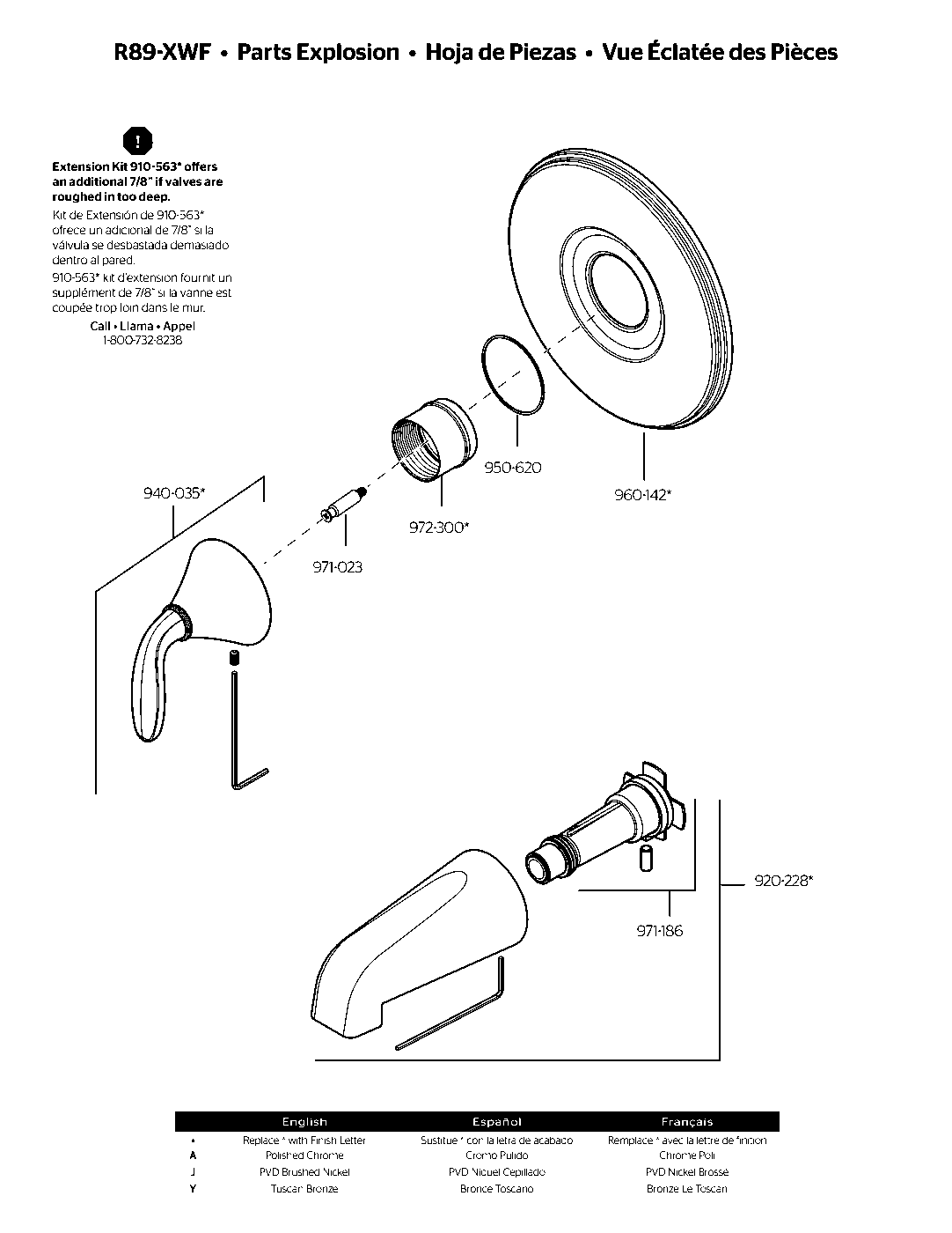 Winfield Valve Only Trim Kit exploded parts diagram